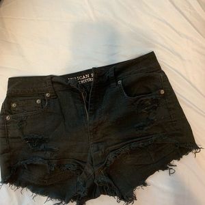 Black American eagle high waisted shorts